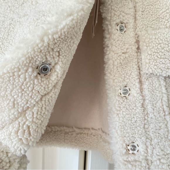 Zara Sherpa Cropped Jacket - Picture 5 of 6